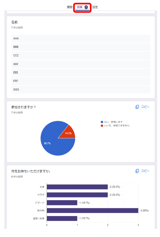 【徹底解説】Googleフォームの作り方と基本的な使い方｜集計や管理業務をスマートに_Googleフォームの回答結果の確認方法1