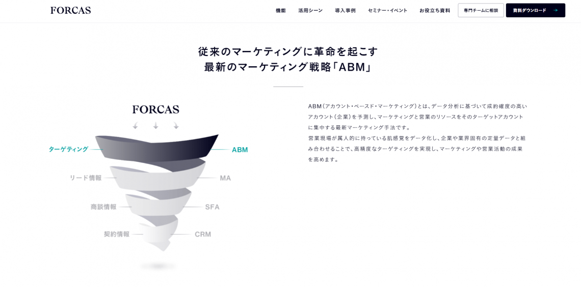 ABM（アカウントベースドマーケティング）とは？導入に必要な知識と実践に不可欠なおすすめツールについて解説_FORCAS