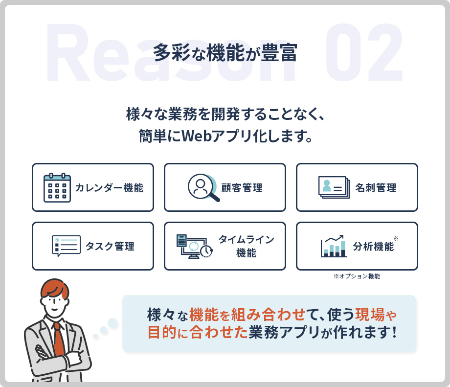多彩な機能が豊富